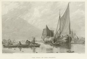 Themsens bassin (gravering) af Augustus Wall Callcott