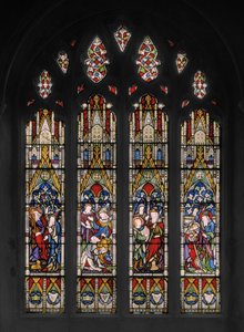 Bibelske scener af David og Saul, 1852 (farvet glas) af Augustus Welby Northmore Pugin