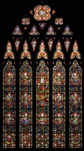 Kristus omgivet af engle, 1850 (farvet glas) af Augustus Welby Northmore Pugin