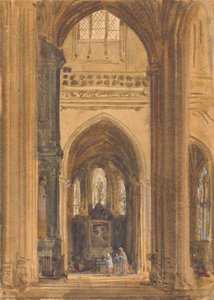 Interiør af en gotisk kirke af Augustus Welby Northmore Pugin