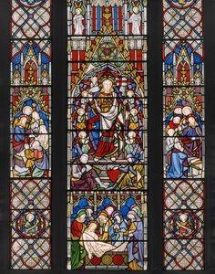 Opstandelsestemaer, detalje, 1850 (farvet glas) af Augustus Welby Northmore Pugin