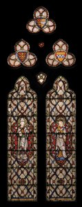 St. John of Beverley & St. Elizabeth af Ungarn, 1849 (farvet glas) af Augustus Welby Northmore Pugin