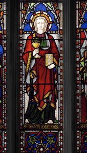 Johannes evangelisten, 1849 (farvet glas)