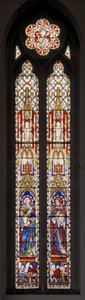 St. Luke og St. Andrew af Kreta, 1853 (farvet glas) af Augustus Welby Northmore Pugin