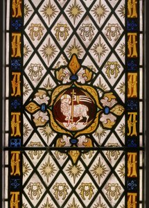 The Lamb of God, detalje, 1842 (farvet glas)