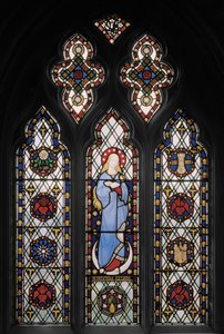 Jomfru Maria, ca. 1845 (farvet glas) af Augustus Welby Northmore Pugin