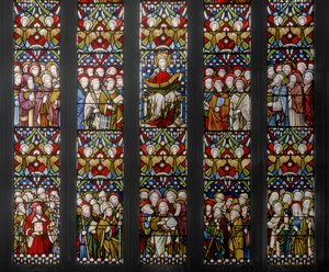 Triumph of the Church, detalje, 1884 (farvet glas)