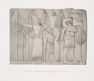 Jægere med gazeller, harer og fugle (Khorsabad) af Austen Henry Layard
