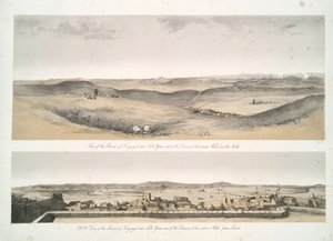 Udsigt over højene af Kouyunjik [Quyunjik] og Nebbi Yunus og resterne af ydermurene fra Mosul af Austen Henry Layard