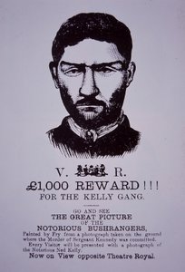 Ned Kelly belønningsplakat af Australian School