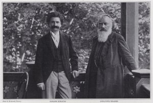Komponisterne Johann Strauss den Yngre og Johannes Brahms, Wien