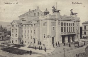 Teater, Gablonz an der Neisse, Østrig af Austrian Photographer