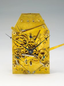 En månedsgående bodenstanduhr med ligning af tid og fuld kalender af Austrian School