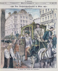 Kejser Franz Josef af Østrig ankommer til St. Stephen