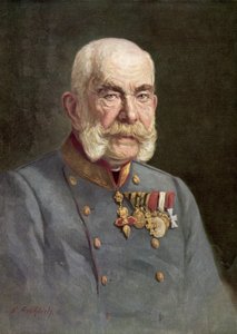 Franz Joseph I, kejser af Østrig (farvelitografi) af Austrian School