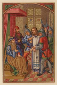 Herodes håner Herren (chromolith) af Austrian School