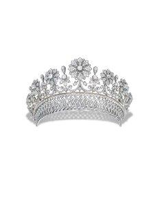 Kochert Antique Diamond Tiara (diamant, sølv og guld) af Austrian School