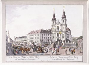 Sognekirke og Mariahilfs Kloster i Leimggruben af Austrian School