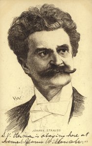 Portræt af Johann Strauss II af Austrian School