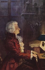 Portræt af Wolfgang Amadeus Mozart af Austrian School