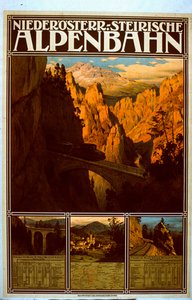 Plakat for den Niederösterreich-Styrianske Alpine Railway