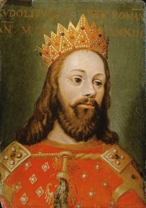 Rudolf I (1218-91) ukronet hellig romersk kejser, grundlægger af det habsburgske dynasti (panel)