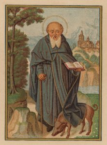 S Antonius (chromolitho) af Austrian School