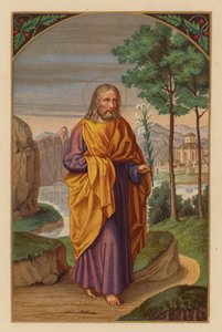 Saint Joseph, skytshelgen for kirken (chromolith) af Austrian School