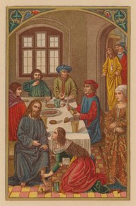 S Mary Magdalene (chromolith) af Austrian School