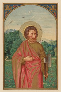 S Mathias, apostel (chromolitho) af Austrian School