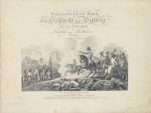 Titelblad fra Wellingtons Victory, Op. 91, udgivet af S.A. Steiner & Comp., Wien af Austrian School