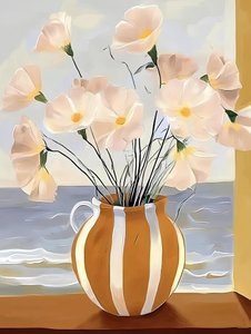 Blomster ved kystvinduet af Avanesova Elena