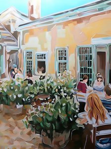 Sommercaféens terrasse af Avanesova Elena