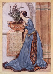 John Keats: Isabella, Or, The Pot Of Basil (farve litho)