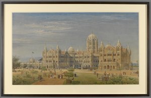 The Great Indian Peninsula Railway Terminus og administrative kontorer, Bombay, senere kaldet Victoria Railway Terminus af Axel Haig