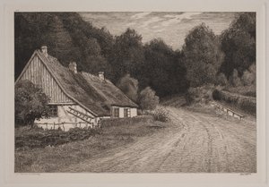 Danish: Bondehus ved skoven