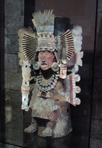 Røgelsebrænder i form af majsgudinden Xilonen, Tlahuac, sen postklassisk periode, ca. 1500 af Aztec