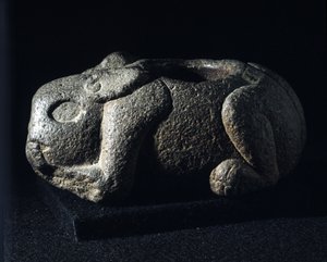 Aztekisk kunst: Ometochtli, guds kaninboss af drukkenskab.