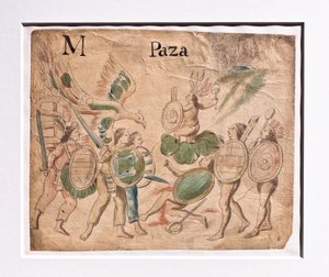 Codex Lienzo de Tlaxcala / Kamp mellem krigere (manuskript) af Aztec Aztec