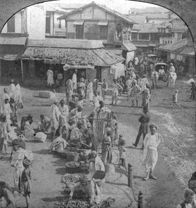 Et marked i Ahmedabad, Indien, 1902.