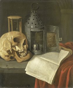 Vanitas-stilleben af B. Schaak