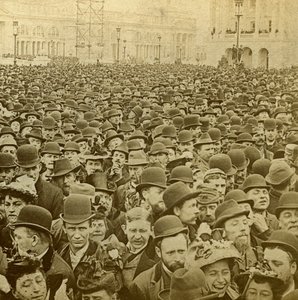 Folkemængde ved åbningen af Columbian Exhibition, Chicago, Illinois, USA, 1893.