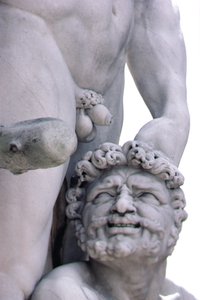 Detalje fra statuen af Hercules og Cacus, 1534