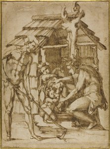 Første familie før et krisecenter, 1547-48 af Baccio Bandinelli