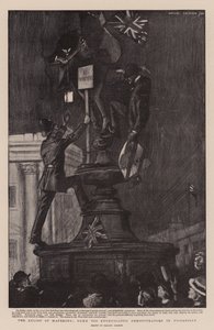 Afløsningen af Mafeking, nogle alt for entusiastiske demonstranter i Piccadilly (litografi)