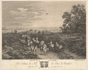 Flanders Road Route de Flandre efter et maleri i samlingen af Duc de Praslin, 1772