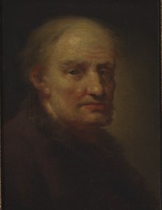 Head of an Old Man (olie på lærred) af Balthasar Denner