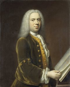 Portræt af en mand, sandsynligvis Cornelis Troost (1696-1750) af Balthasar Denner