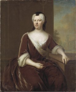 Prinsesse Albertine Frederique de Bade Durlach - Portræt af markgrevinen Albertina Frederica af Baden-Durlach (1682-1755), af Denner, Balthasar (1685-1749). Olie på lærred. Mål: 124x102 cm. Nationalmuseet i Stockholm af Balthasar Denner