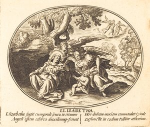 Saint Elizabeths flugt med spædbarnet Saint John af Balthasar Moncornet